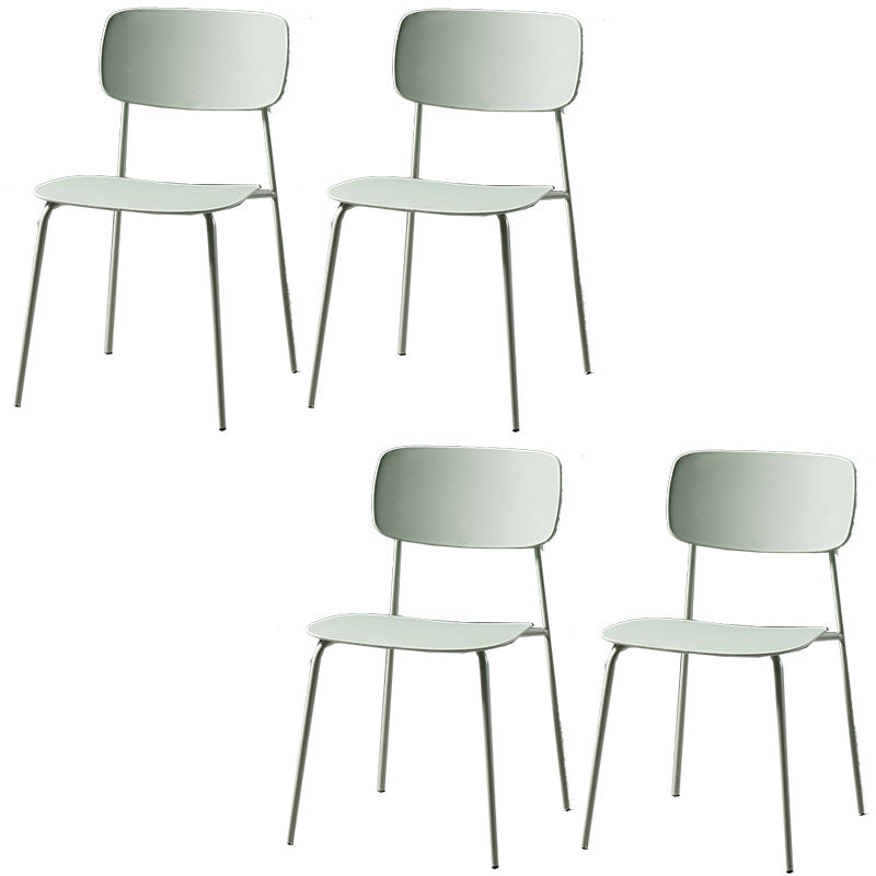 Silla de cocina contemporánea que cena sillas laterales sin brazos con patas de metal