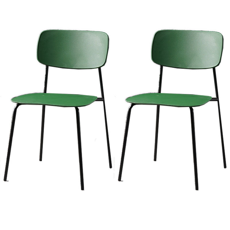 Silla de cocina contemporánea que cena sillas laterales sin brazos con patas de metal