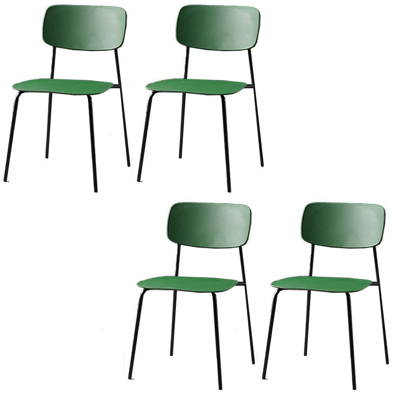 Silla de cocina contemporánea que cena sillas laterales sin brazos con patas de metal