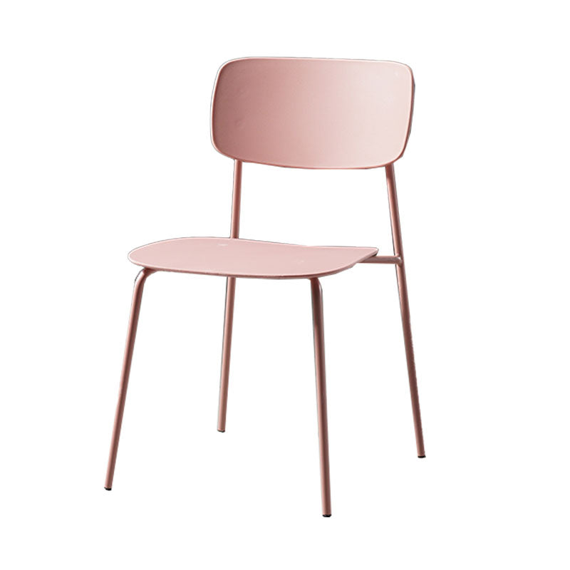 Contemporary Kitchen Chair Dining Armless Side Chairs with Metal Legs