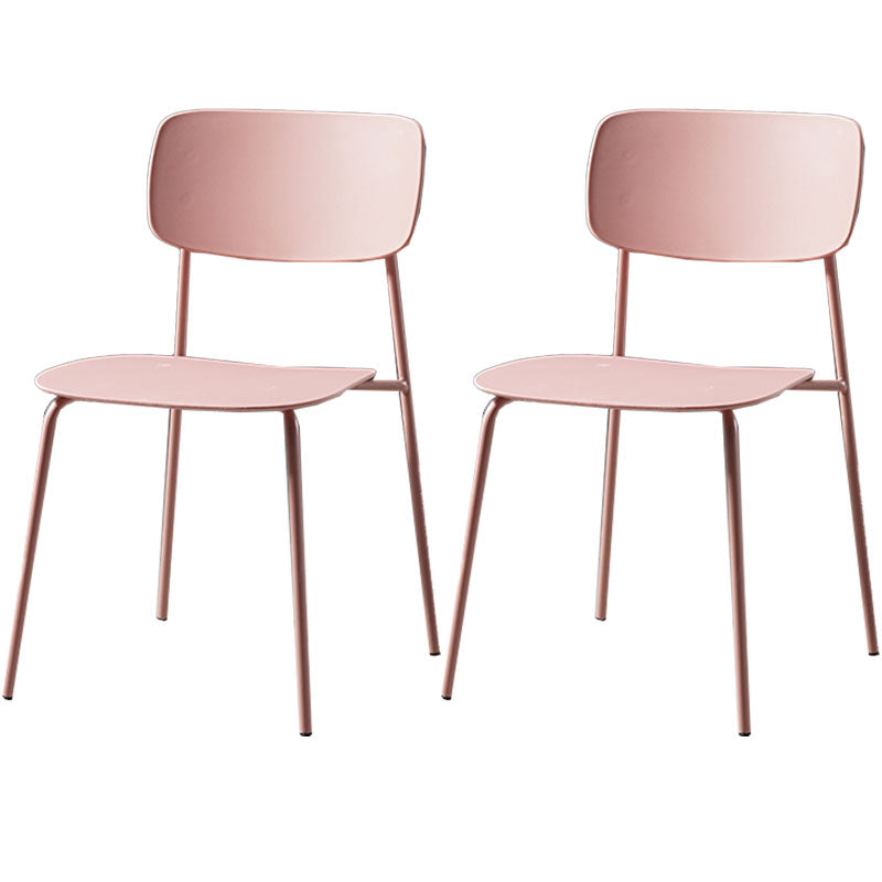 Silla de cocina contemporánea que cena sillas laterales sin brazos con patas de metal
