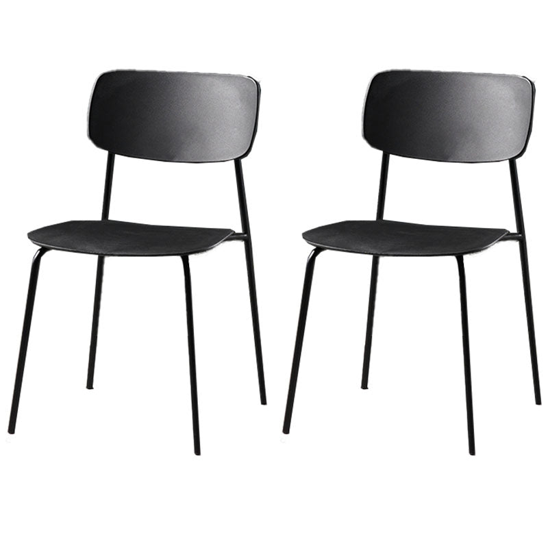 Silla de cocina contemporánea que cena sillas laterales sin brazos con patas de metal