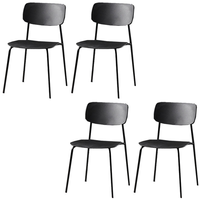 Silla de cocina contemporánea que cena sillas laterales sin brazos con patas de metal
