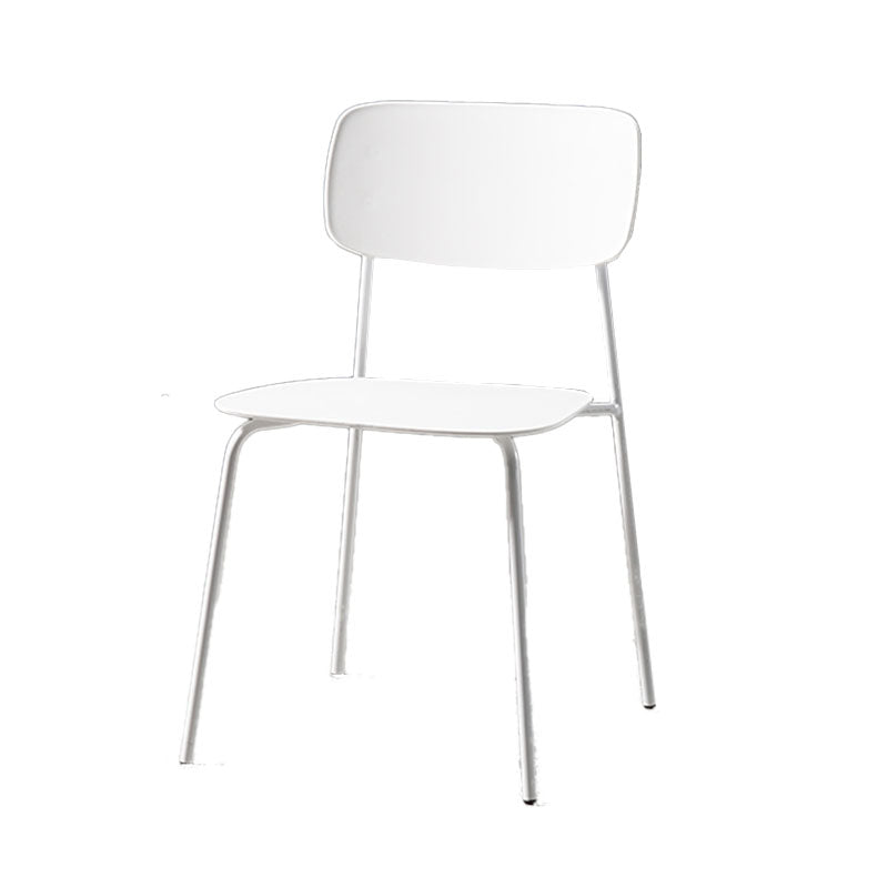 Contemporary Kitchen Chair Dining Armless Side Chairs with Metal Legs