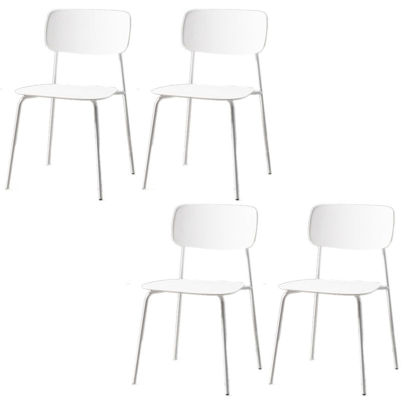 Silla de cocina contemporánea que cena sillas laterales sin brazos con patas de metal