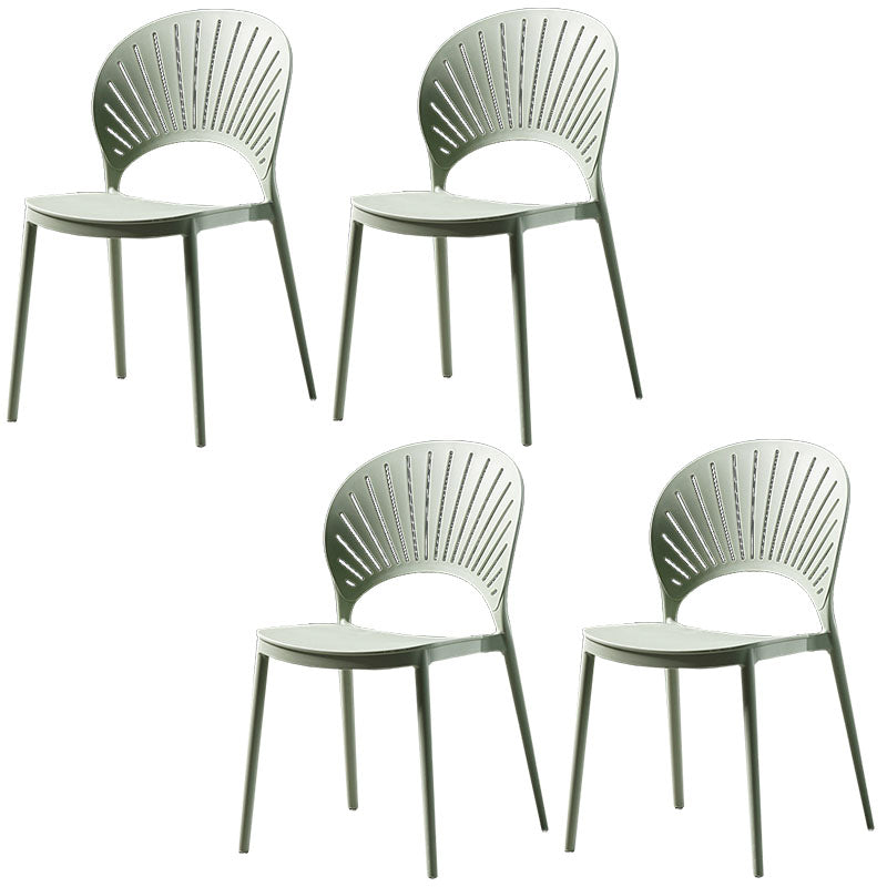Eigentijdse stijl keuken plastic stoelen eetarmloze open achterkant stoel
