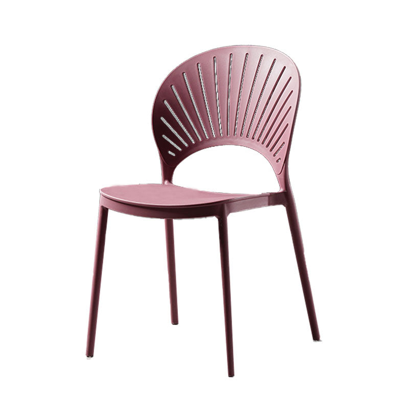 Eigentijdse stijl keuken plastic stoelen eetarmloze open achterkant stoel