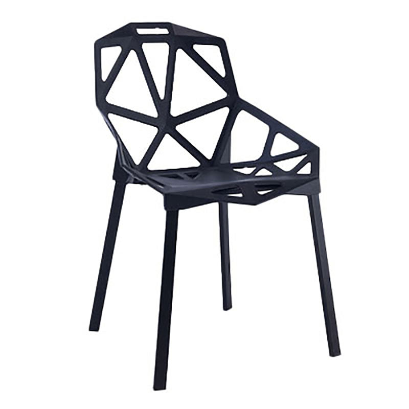 Plastic Contemporary Dinette Chairs Kitchen Dining Arm Side Chair