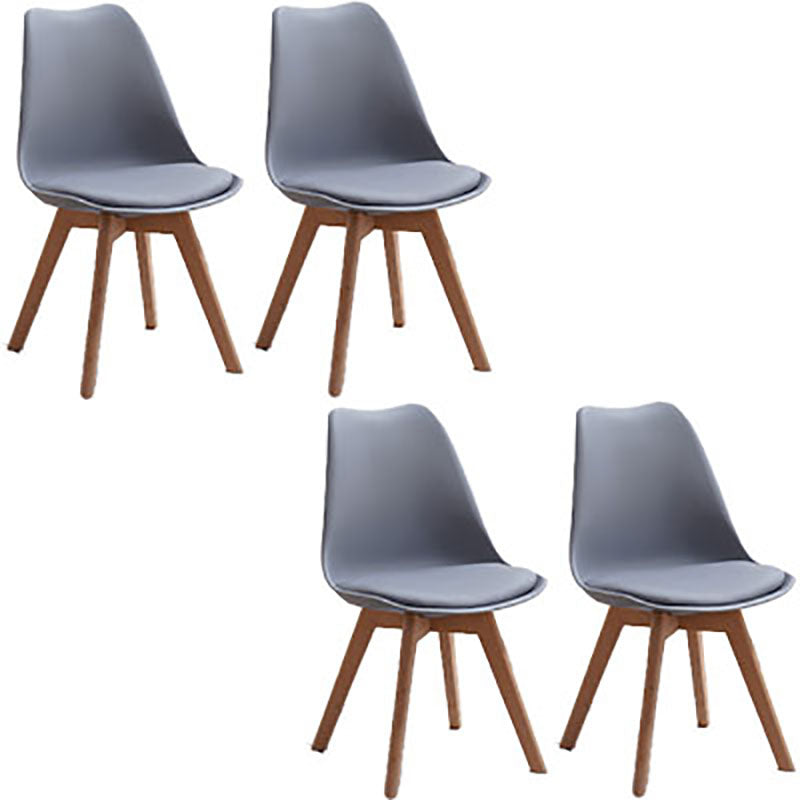 Sedie da cucina in stile contemporaneo sedia laterale senza braccio con gambe in legno