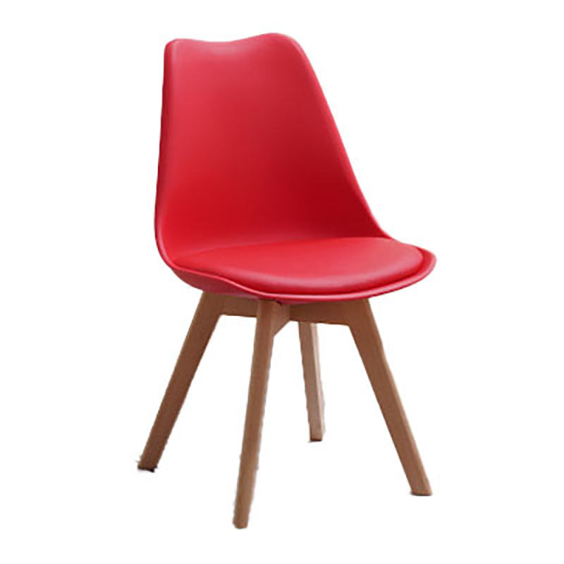 Sedie da cucina in stile contemporaneo sedia laterale senza braccio con gambe in legno