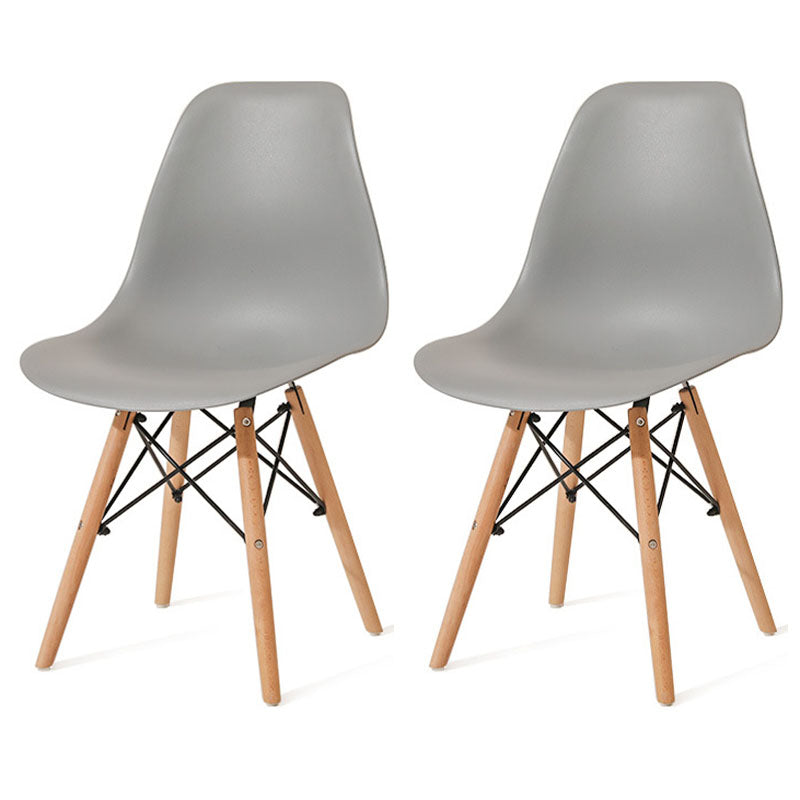 Sedie da cucina in stile contemporaneo sedie laterali senza braccio con gambe in legno