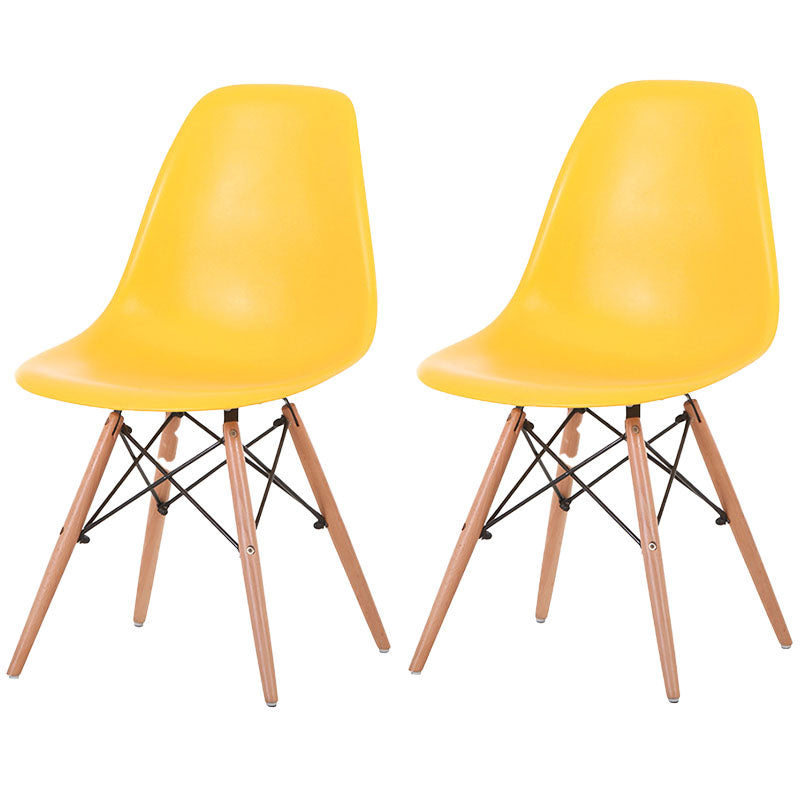 Sedie da cucina in stile contemporaneo sedie laterali senza braccio con gambe in legno