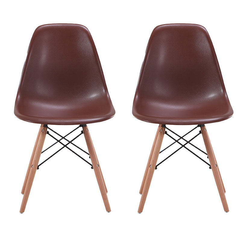 Sedie da cucina in stile contemporaneo sedie laterali senza braccio con gambe in legno