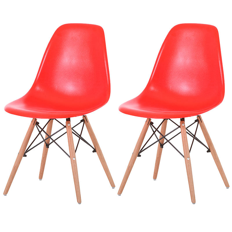 Sedie da cucina in stile contemporaneo sedie laterali senza braccio con gambe in legno
