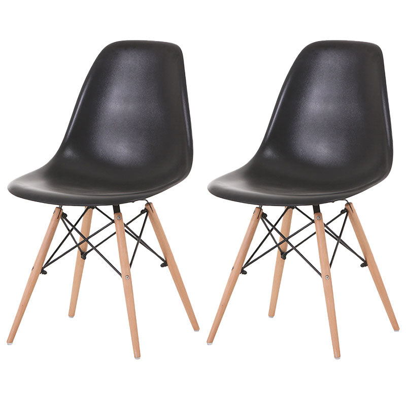 Sedie da cucina in stile contemporaneo sedie laterali senza braccio con gambe in legno