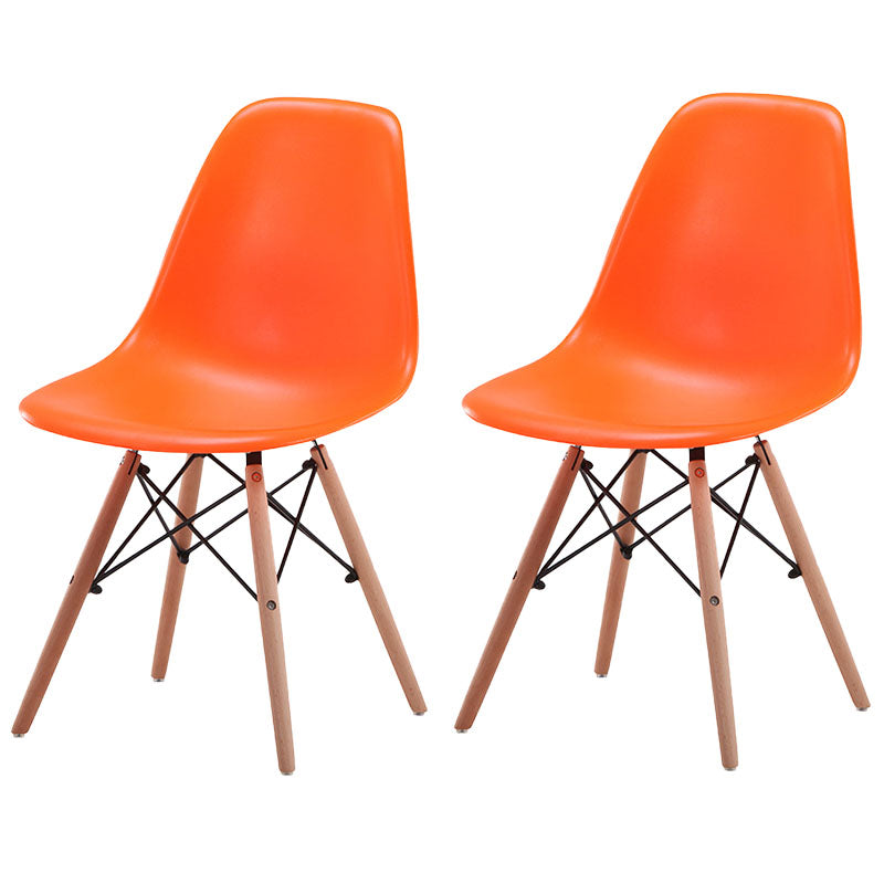 Sedie da cucina in stile contemporaneo sedie laterali senza braccio con gambe in legno