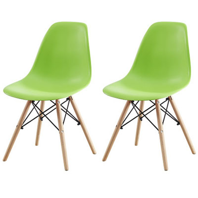 Sedie da cucina in stile contemporaneo sedie laterali senza braccio con gambe in legno