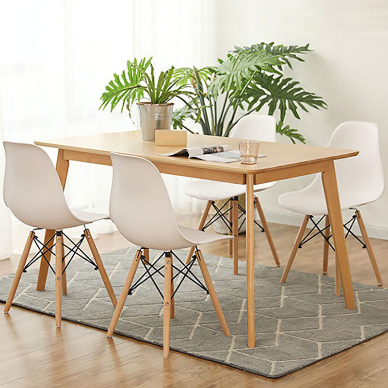 Sedie da cucina in stile contemporaneo sedie laterali senza braccio con gambe in legno