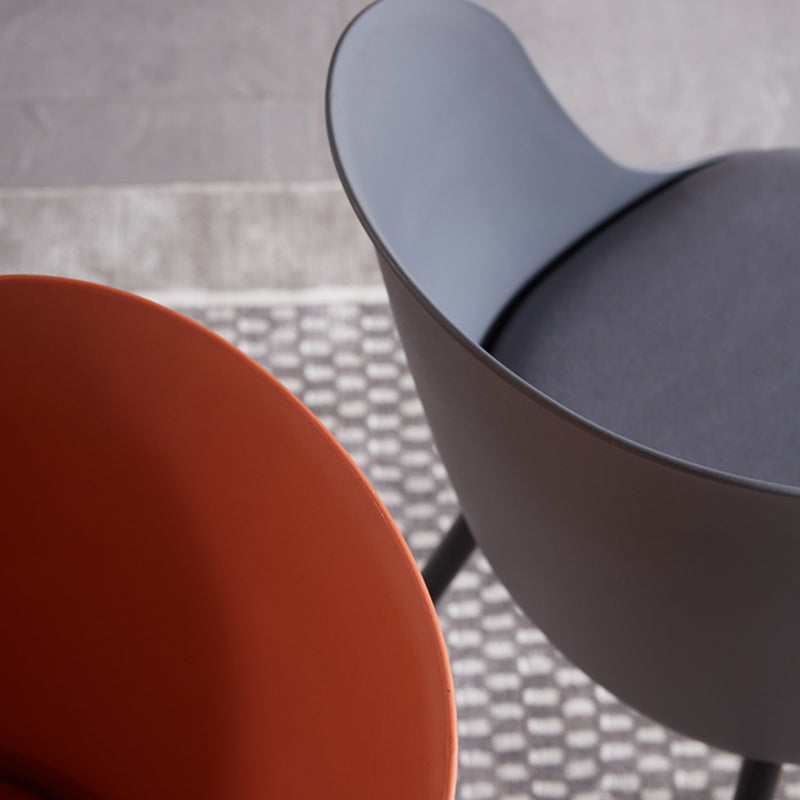 Contemporary Style Kitchen Chair Dining Armless Side Chairs with Metal Legs
