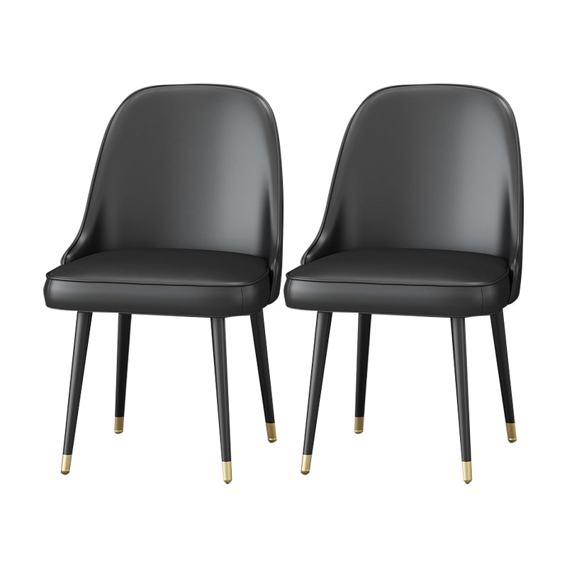 Chaise d'appoint de salle à manger à dossier solide, bras scandinave, chaise d'appoint de salle à manger en cuir