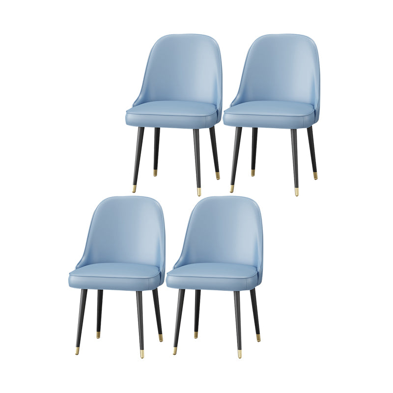 Silla auxiliar de comedor con respaldo sólido y brazo escandinavo Silla auxiliar de comedor de cuero