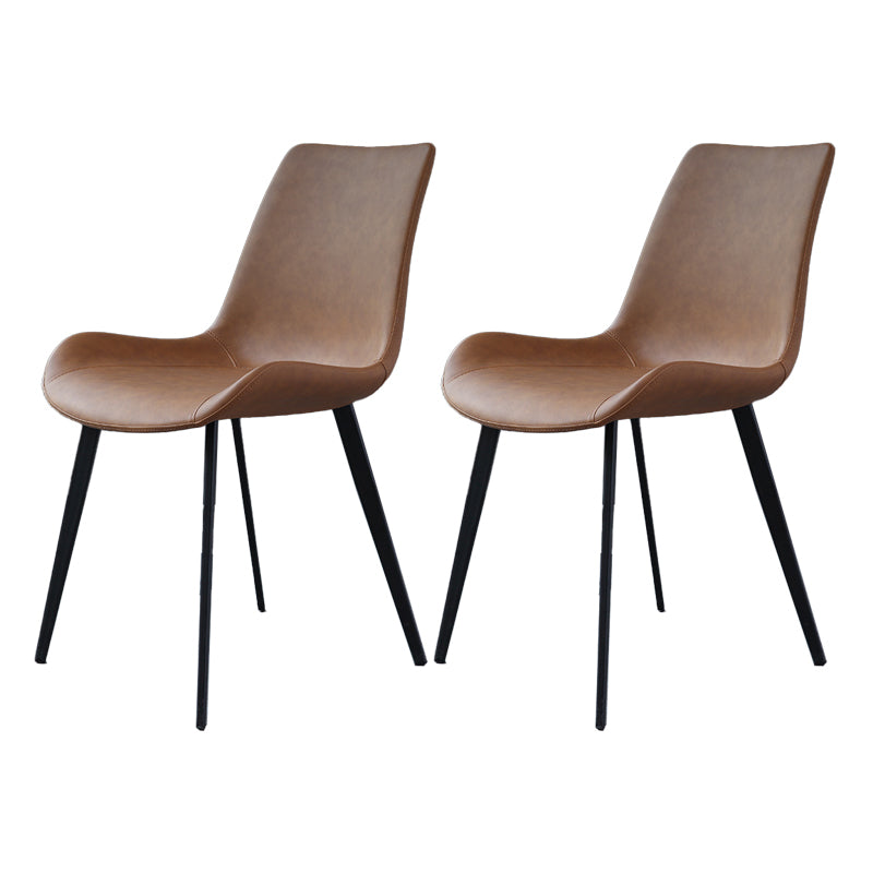 Industrial Metal Kitchen Dining Room Side Chair Solid Back Chair