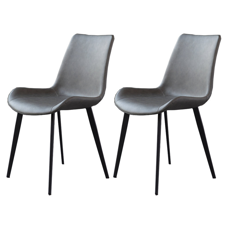 Industrial Metal Kitchen Dining Room Side Chair Solid Back Chair