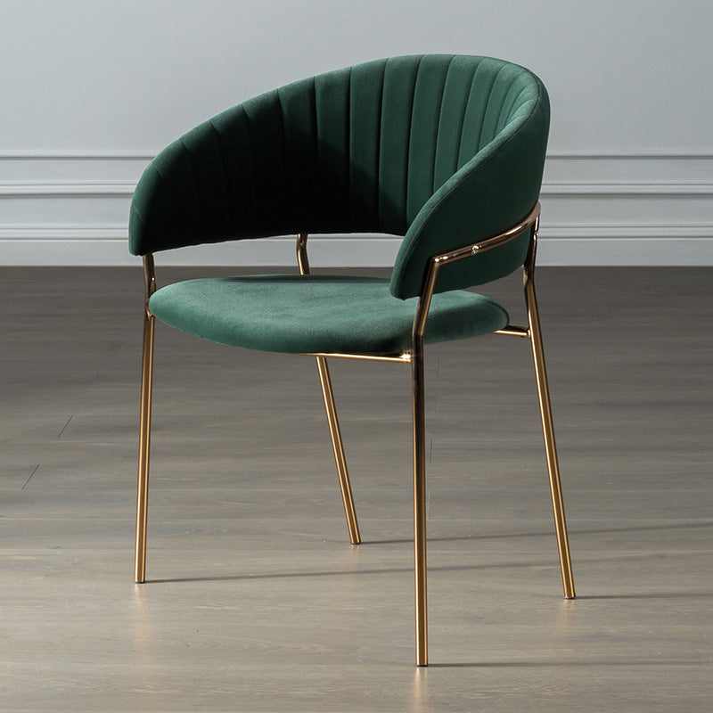 Scandinavian Open Back Arm Dining Chairs Upholstered Side Chair