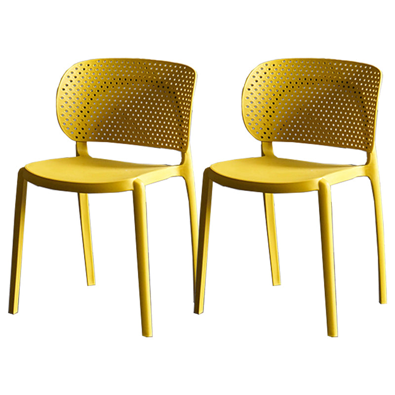 Sillas contemporáneas que cenan la silla lateral abierta plástica sin brazos para la cocina