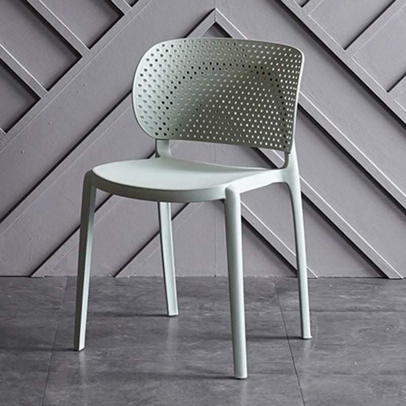 Contemporary Chairs Dining Armless Plastic Open Back Side Chair for Kitchen