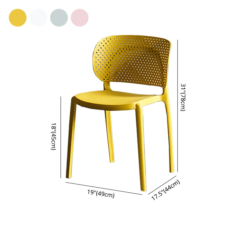 Sillas contemporáneas que cenan la silla lateral abierta plástica sin brazos para la cocina