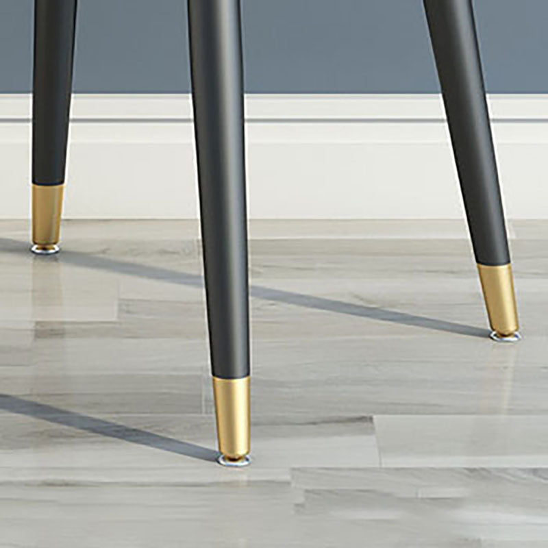 Sillas de comedor de tela escandinava para el hogar, silla lateral de comedor con respaldo sólido y brazo