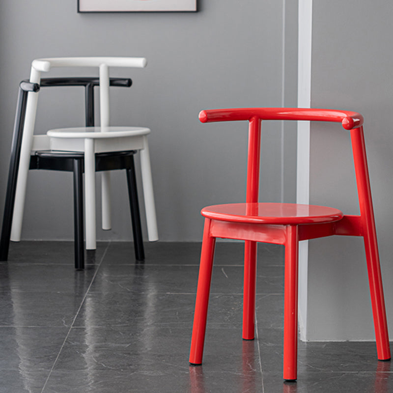 Sillas contemporáneas que cenan las sillas laterales abiertas sin brazos con las piernas del metal para la cocina