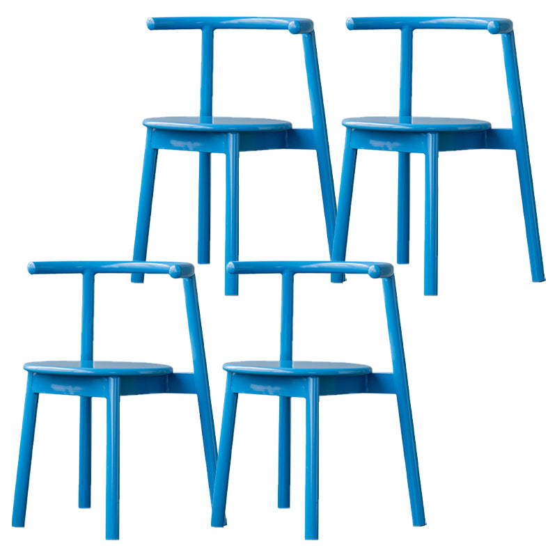 Sillas contemporáneas que cenan las sillas laterales abiertas sin brazos con las piernas del metal para la cocina
