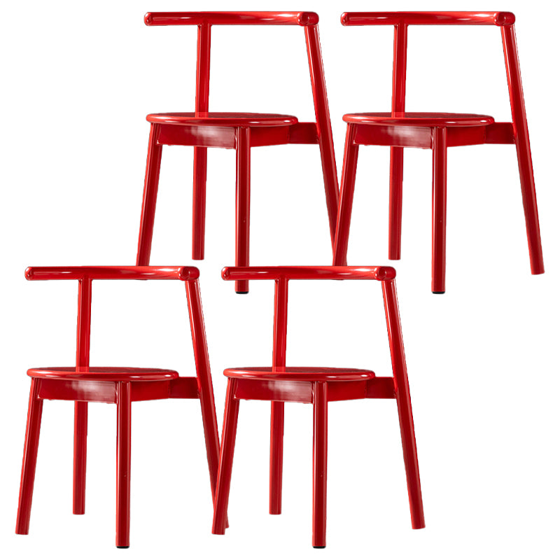 Sillas contemporáneas que cenan las sillas laterales abiertas sin brazos con las piernas del metal para la cocina