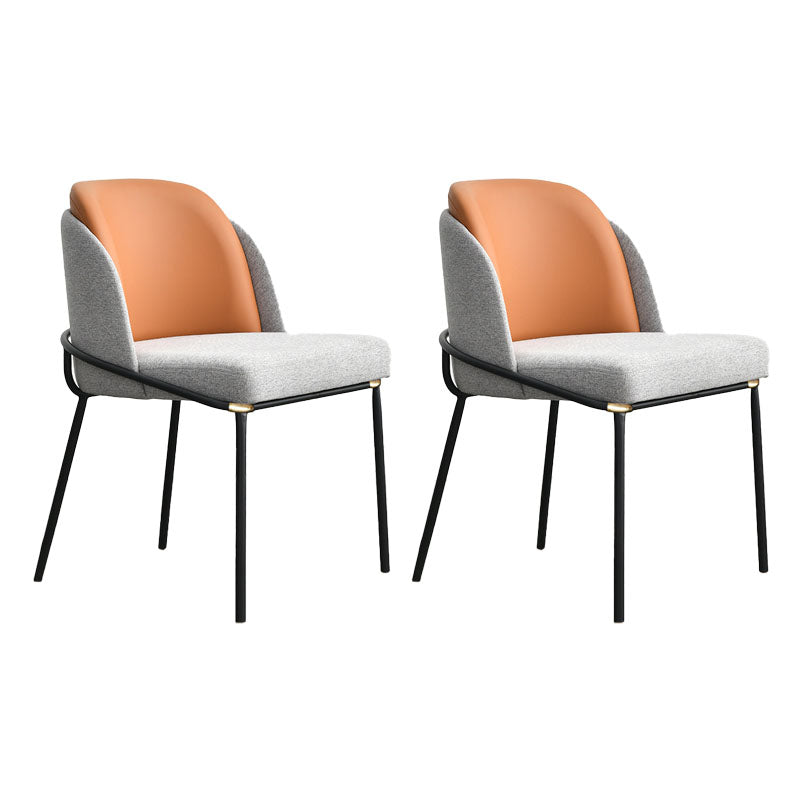 Chaises latérales de salle à manger scandinaves en tissu, chaise à dossier solide sans accoudoirs