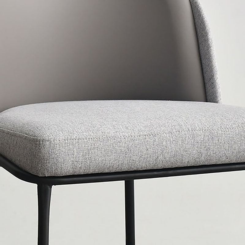 Sillas laterales de tela de comedor escandinavo Silla con respaldo sólido sin brazos