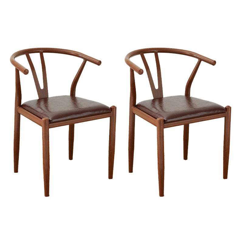 Silla de estilo moderno, silla auxiliar sin brazos con patas de metal para cocina