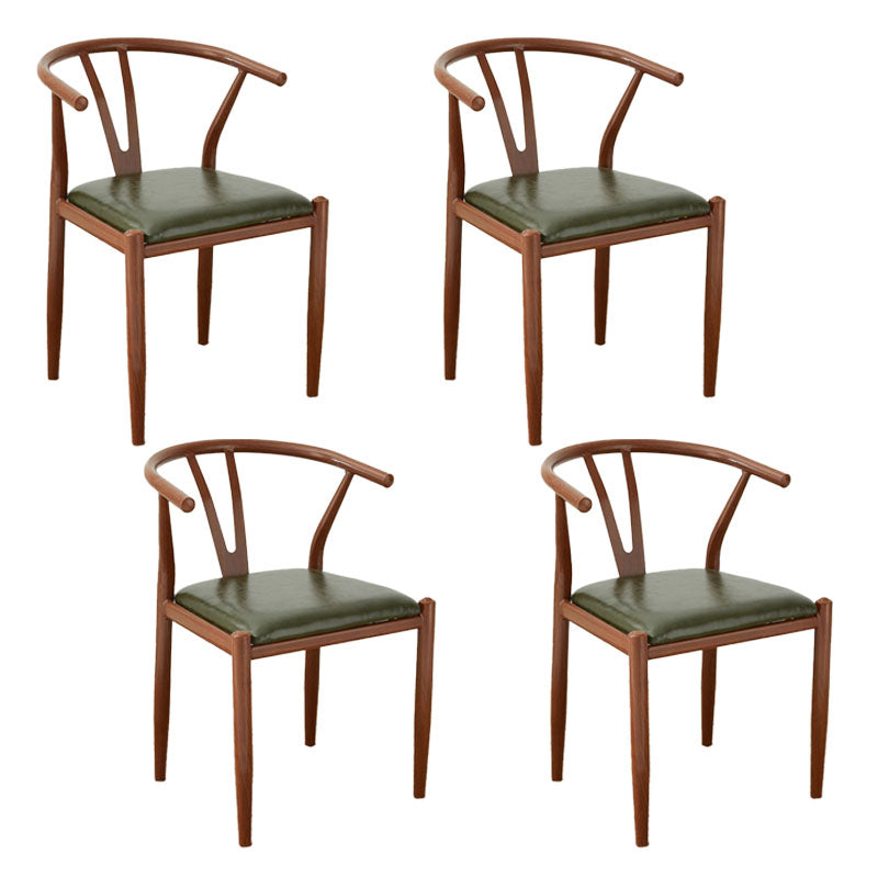 Silla de estilo moderno, silla auxiliar sin brazos con patas de metal para cocina