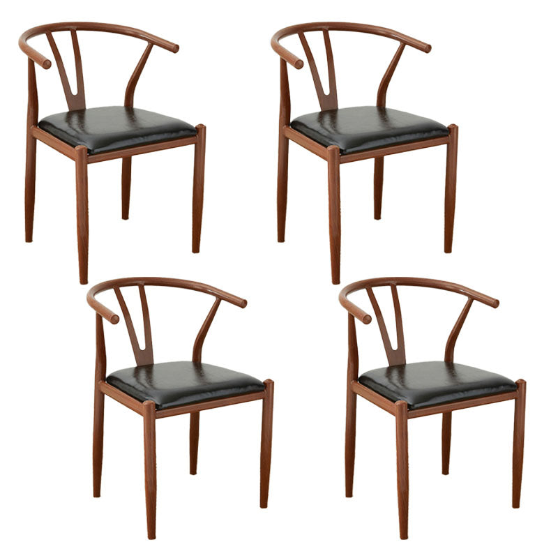 Silla de estilo moderno, silla auxiliar sin brazos con patas de metal para cocina