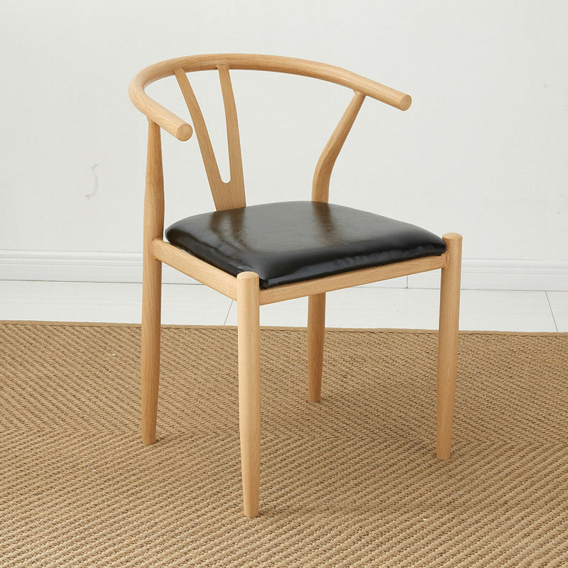 Chaise de style contemporain, chaise d'appoint sans accoudoirs avec pieds en métal pour cuisine