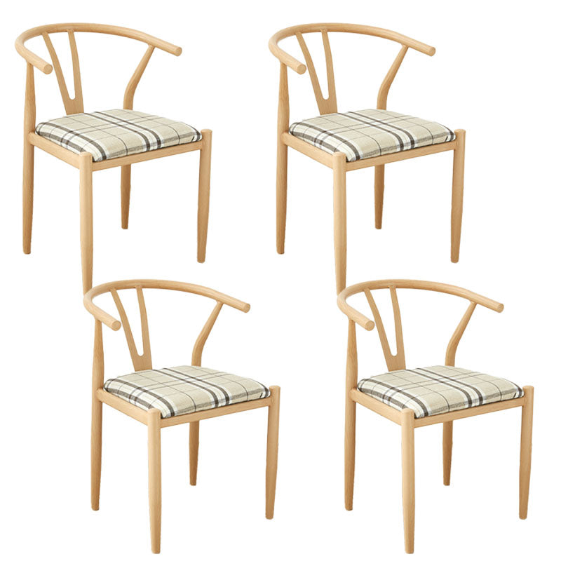 Silla de estilo moderno, silla auxiliar sin brazos con patas de metal para cocina