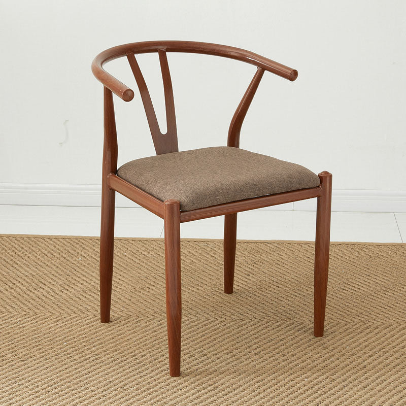 Silla de estilo moderno, silla auxiliar sin brazos con patas de metal para cocina