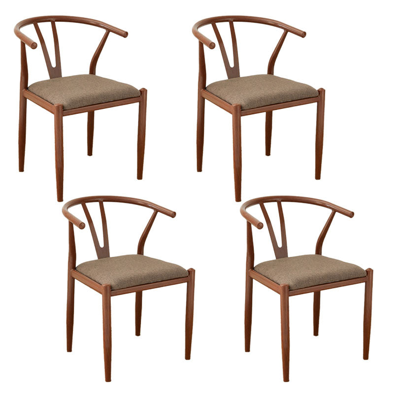 Silla de estilo moderno, silla auxiliar sin brazos con patas de metal para cocina