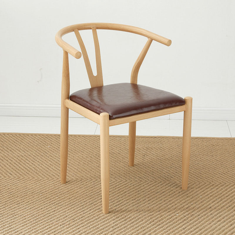 Chaise de style contemporain, chaise d'appoint sans accoudoirs avec pieds en métal pour cuisine