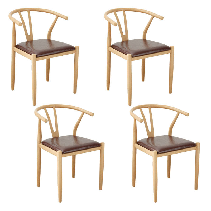 Silla de estilo moderno, silla auxiliar sin brazos con patas de metal para cocina