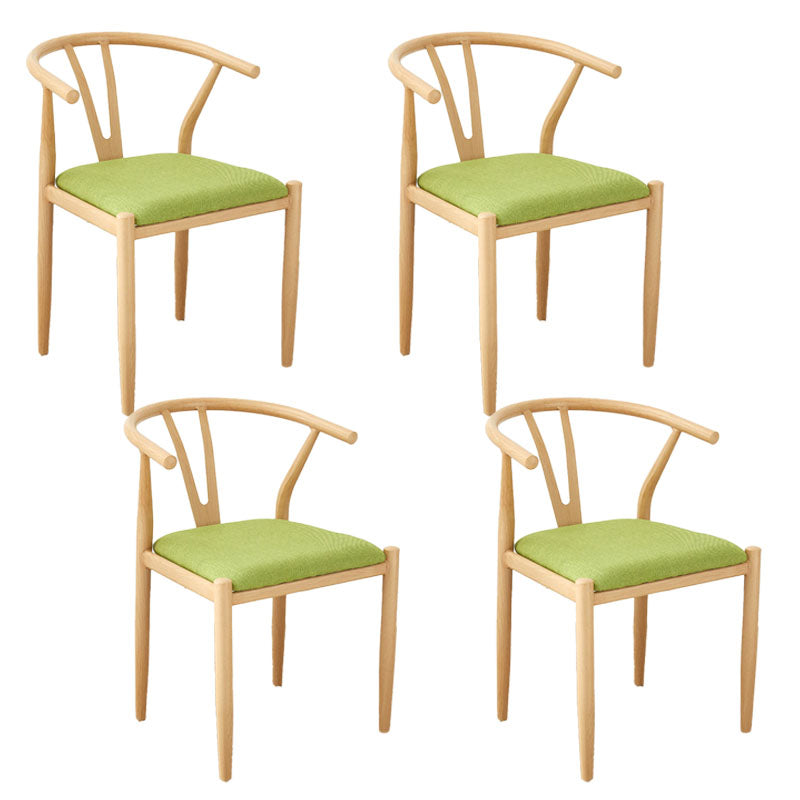 Silla de estilo moderno, silla auxiliar sin brazos con patas de metal para cocina