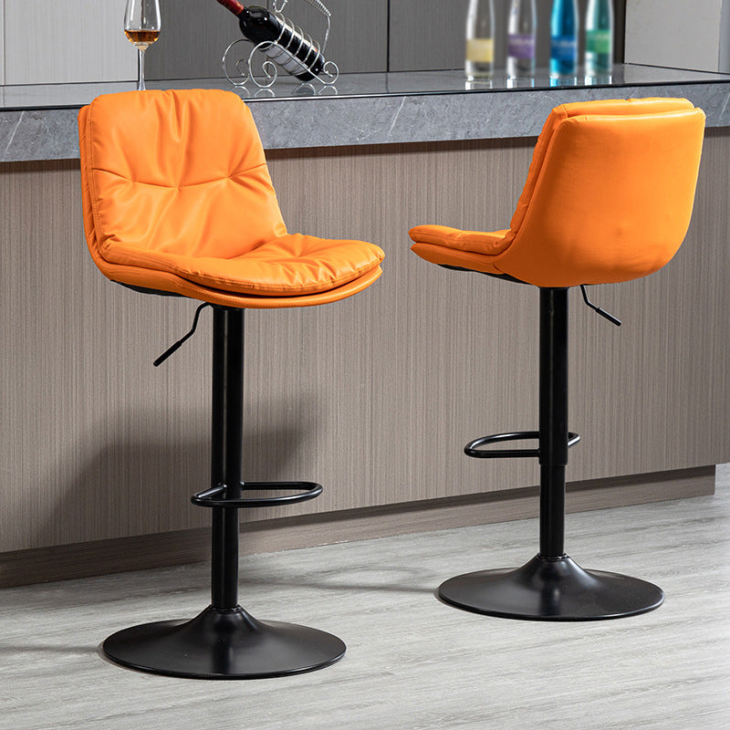 Modern Style Metal Bar Stools with Swivel and Adjustable Height Living Room Bar Stools