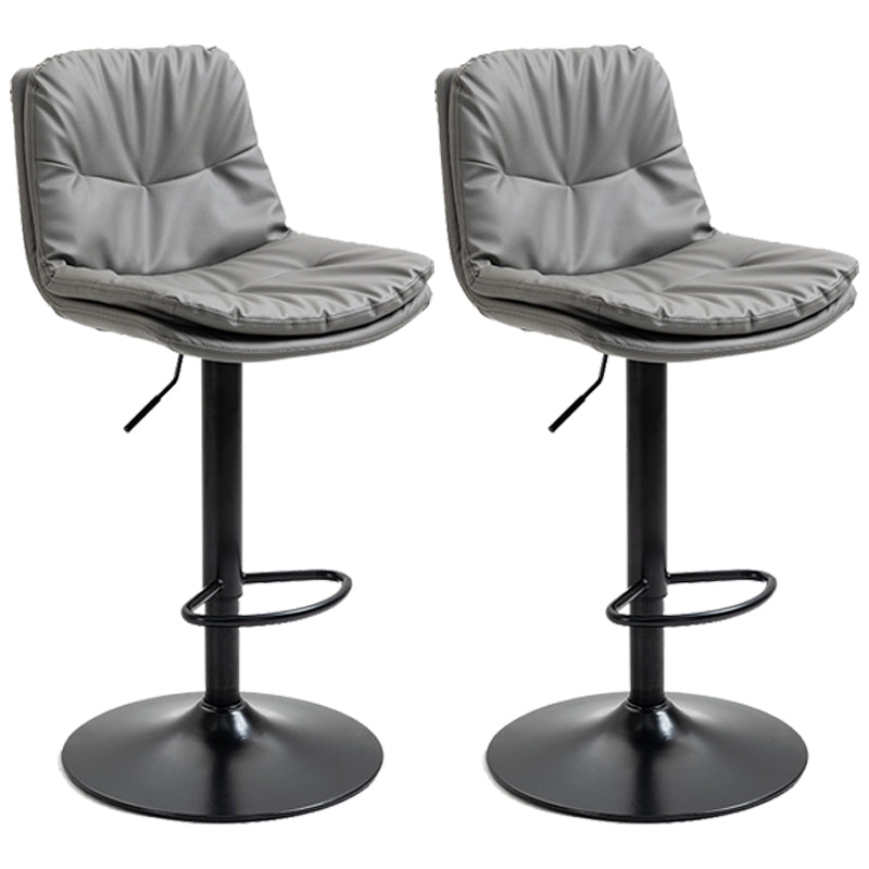 Modern Style Metal Bar Stools with Swivel and Adjustable Height Living Room Bar Stools