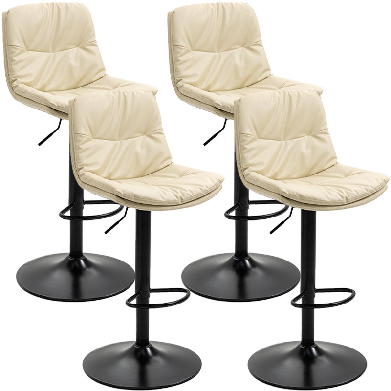 Modern Style Metal Bar Stools with Swivel and Adjustable Height Living Room Bar Stools